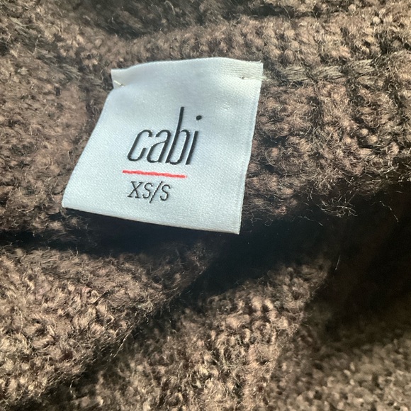 CABI 3982 REPOSE CAPE BROWN SWEATER SIZE XS/S - Picture 7 of 9